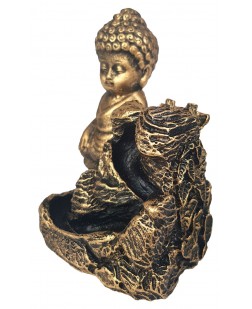 Incensário Cascata Buda Dourado (11 cm)