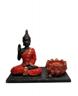 Incensário Buda Imperial (12cm) Vermelho