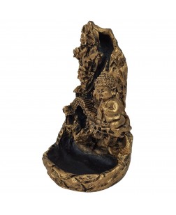 Incensário Cascata Buda Dourado (15 cm)