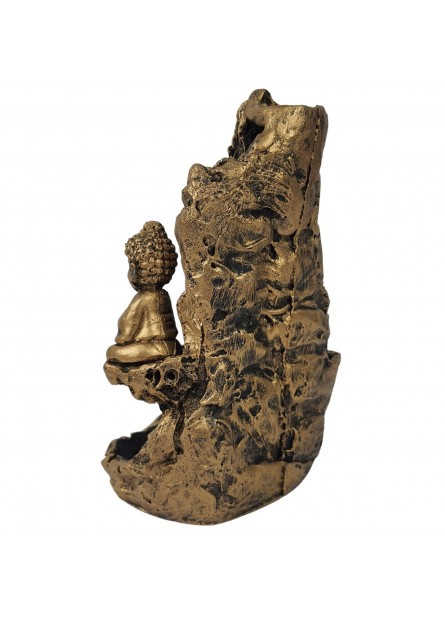 Incensário Cascata Buda Dourado (15 cm)