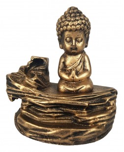Incensário Cascata Pedra Buda Menino Zen