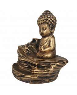 Incensário Cascata Pedra Buda Menino Zen