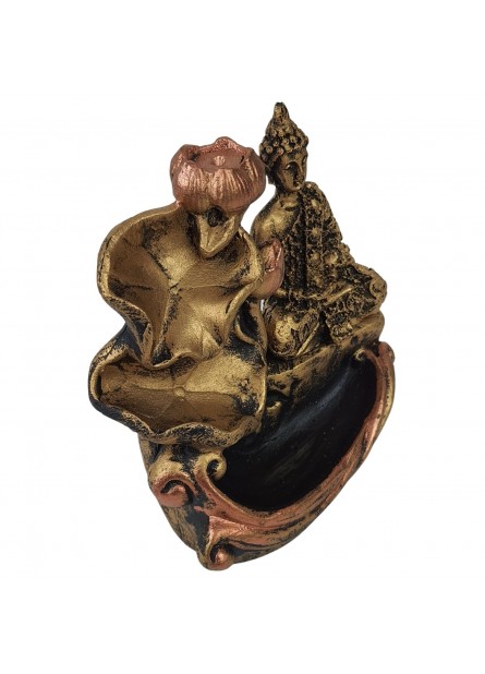 Incensário Cascata Buda Flor Vertical