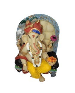 Ganesha na Poltrona Colorida (19 cm)