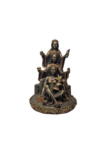 Deusa Triplice Sentada (22cm) - Resina