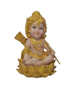 Krishna na Flor de Lótus (9cm) - Resina