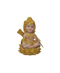 Krishna na Flor de Lótus (9cm) - Resina
