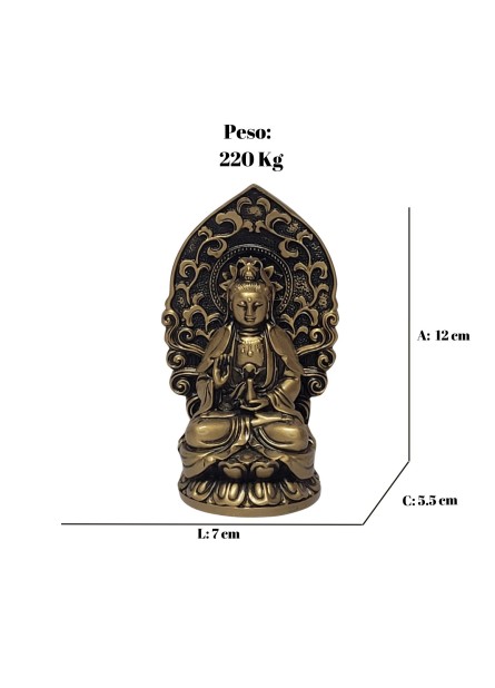 Kuan Yin com Aureola (12cm)