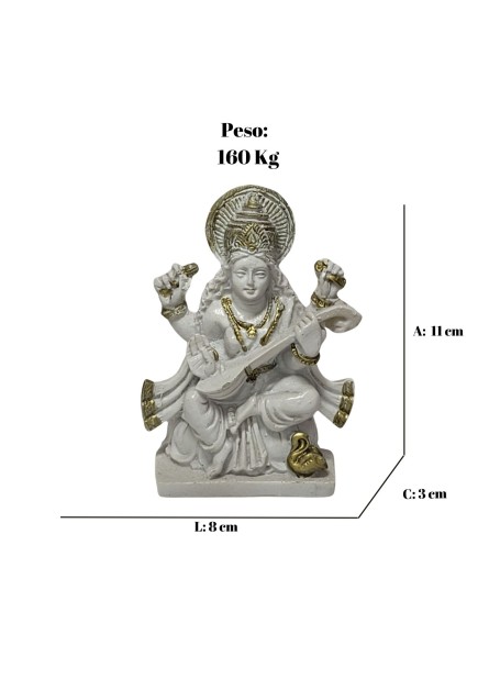 Saraswati (11cm) - Branca