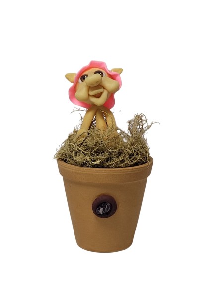 Duende no Vaso - Rosa