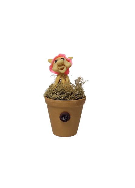 Duende no Vaso - Rosa