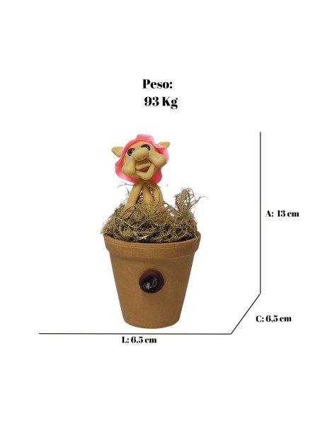 Duende no Vaso - Rosa