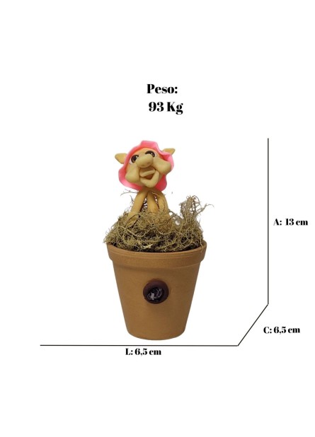 Duende no Vaso - Rosa