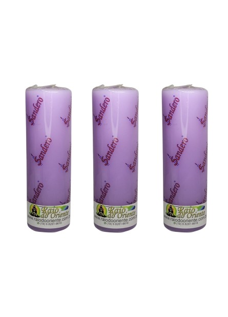 Pacote com 3 Velas Votivas Lilás (260g cada)